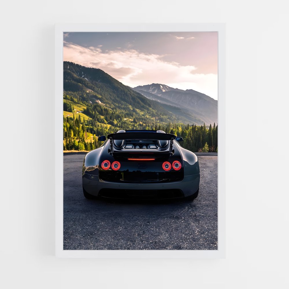 Poster Vitesse Noir – affiche Bugatti (vue 3)